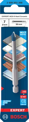 Brocas EXPERT HEX-9 HardCeramic — Bosch original Colombia
