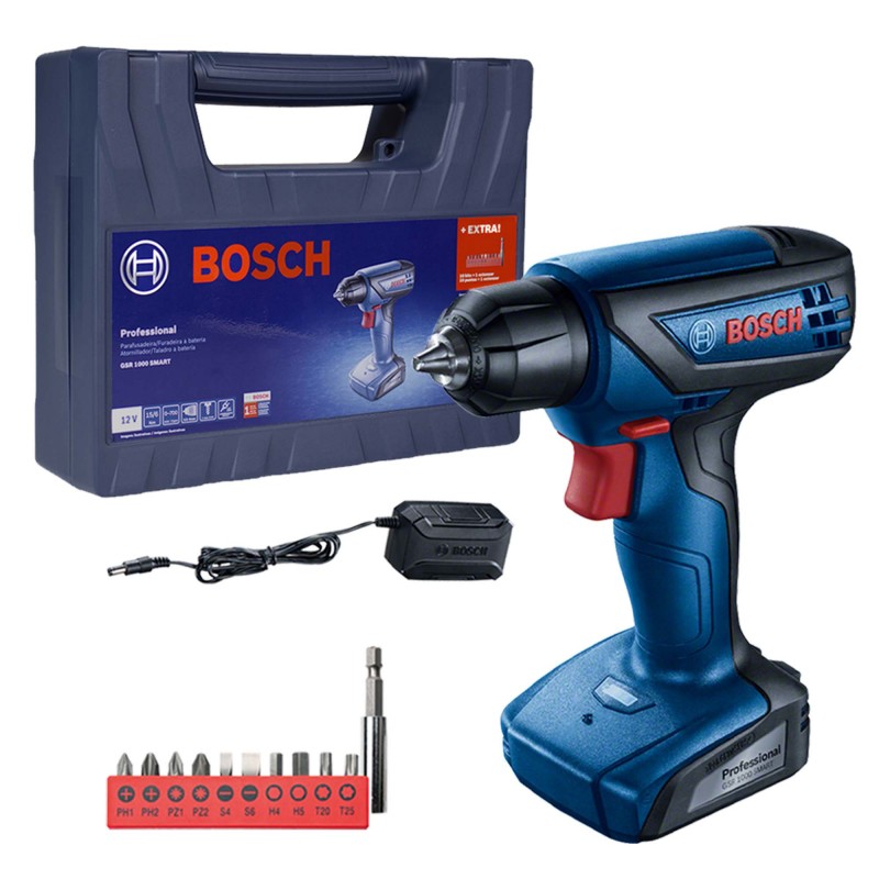 Taladro atornillador inalámbrico de 12V GSR 1000 Smart — Bosch original Colombia
