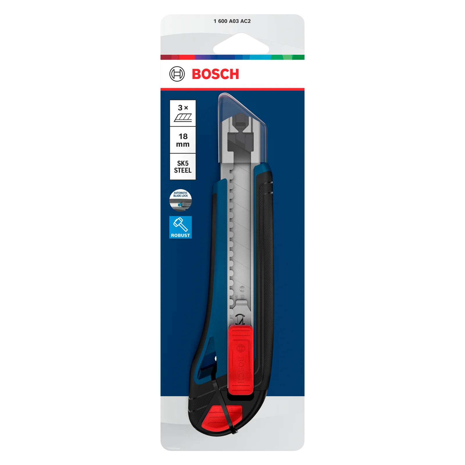 Navaja retráctil 18 mm — Bosch original Colombia