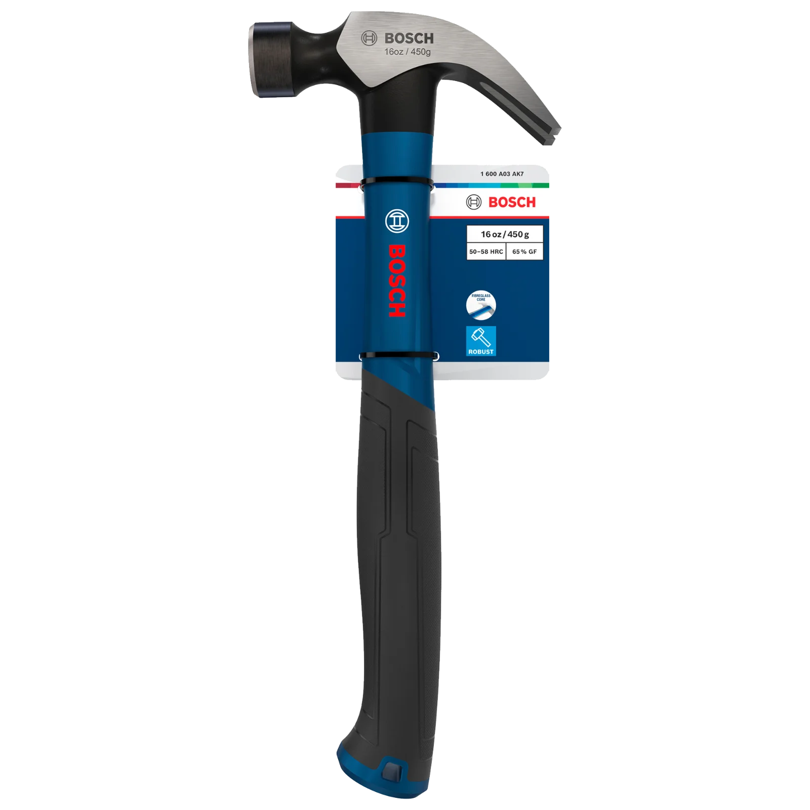 Martillo de uña 16oz / 450g Curved — Bosch original Colombia