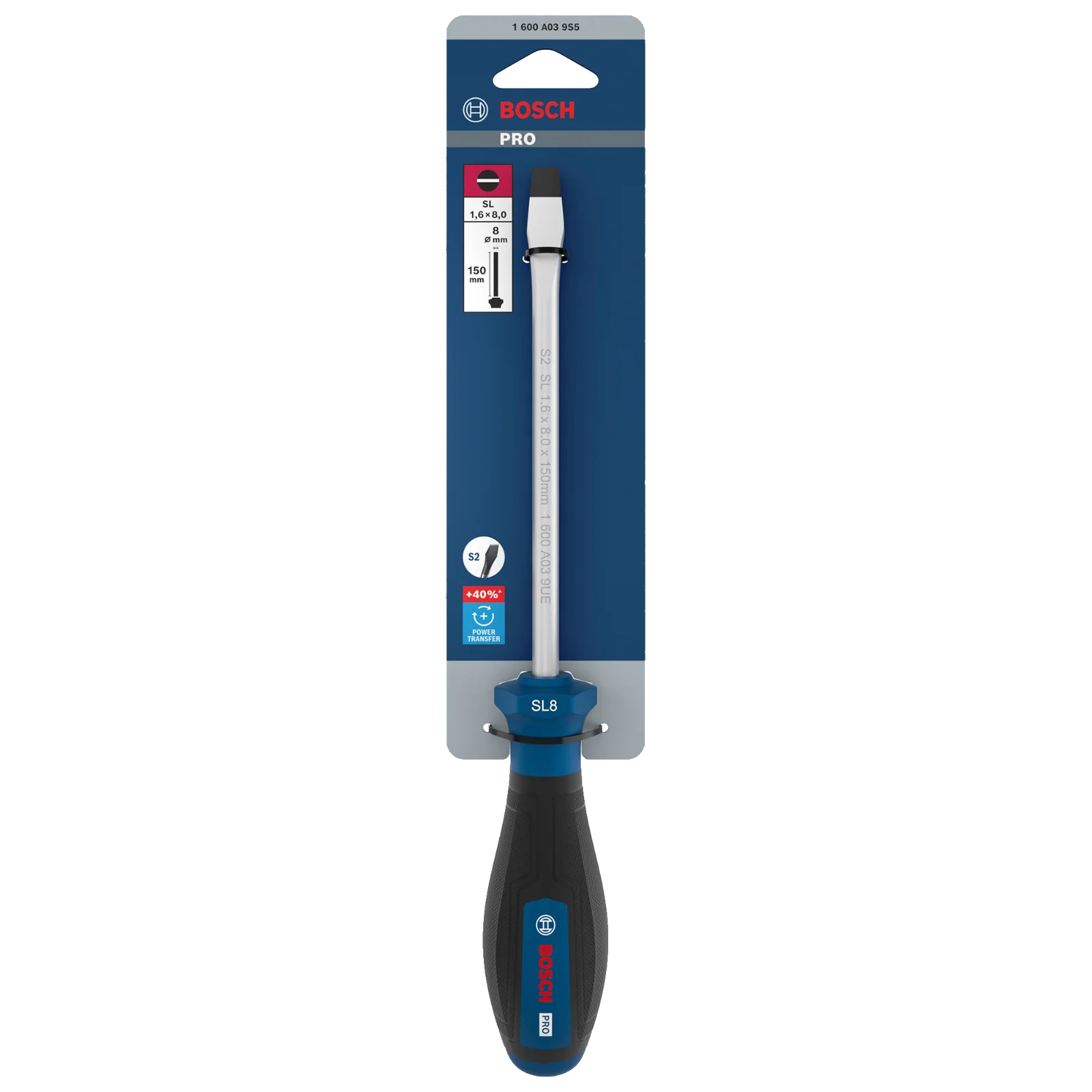 PRO Destornillador SL 1.6 x 8 x 150 mm — Bosch original Colombia