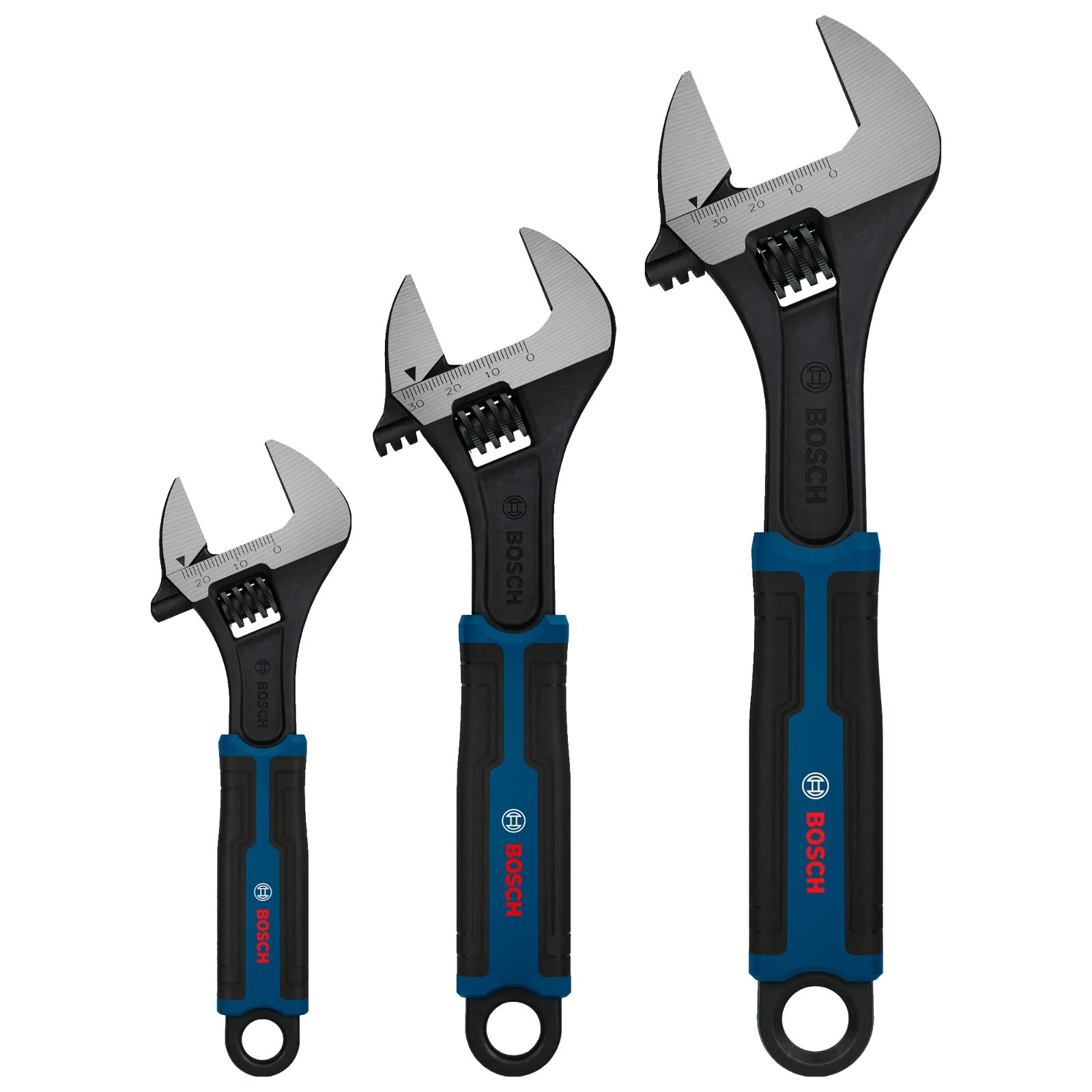 Juego Llave ajustable 150/200/250mm 3pz — Bosch original Colombia