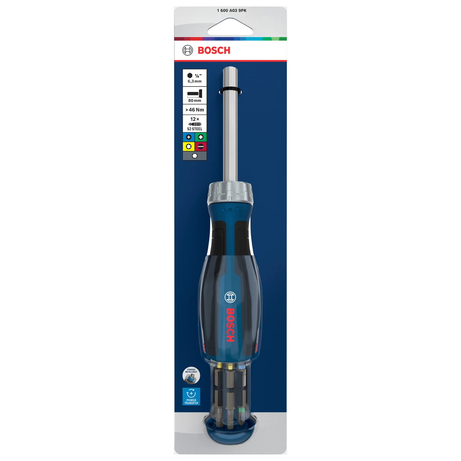 Carraca Punta Destornillador (12x) — Bosch original Colombia
