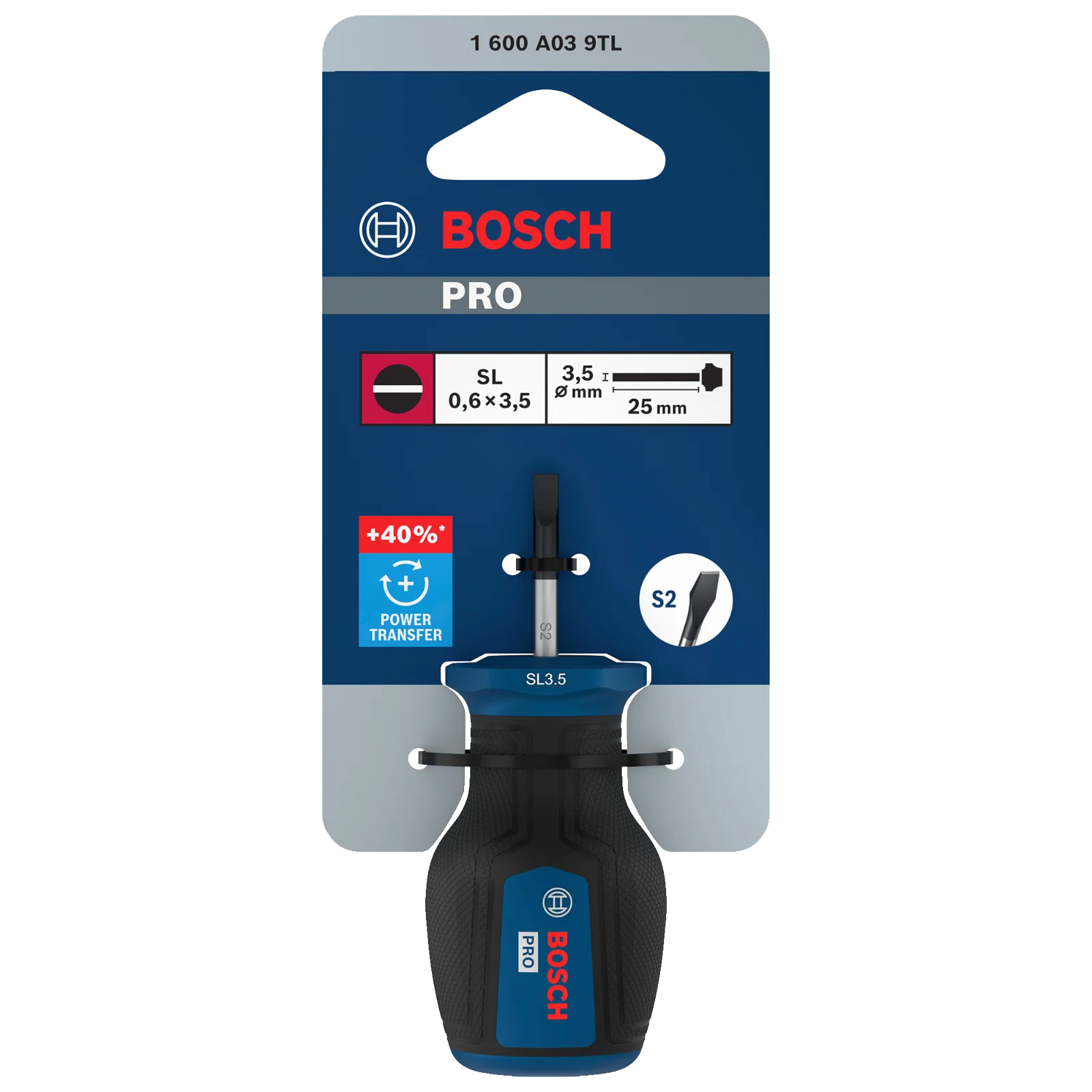 PRO Corto Destornillador SL 0.6x3.5x25mm — Bosch original Colombia