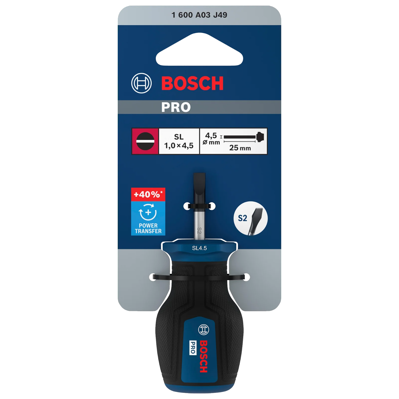 PRO Corto Destornillador SL 1.0x4.5x25mm — Bosch original Colombia