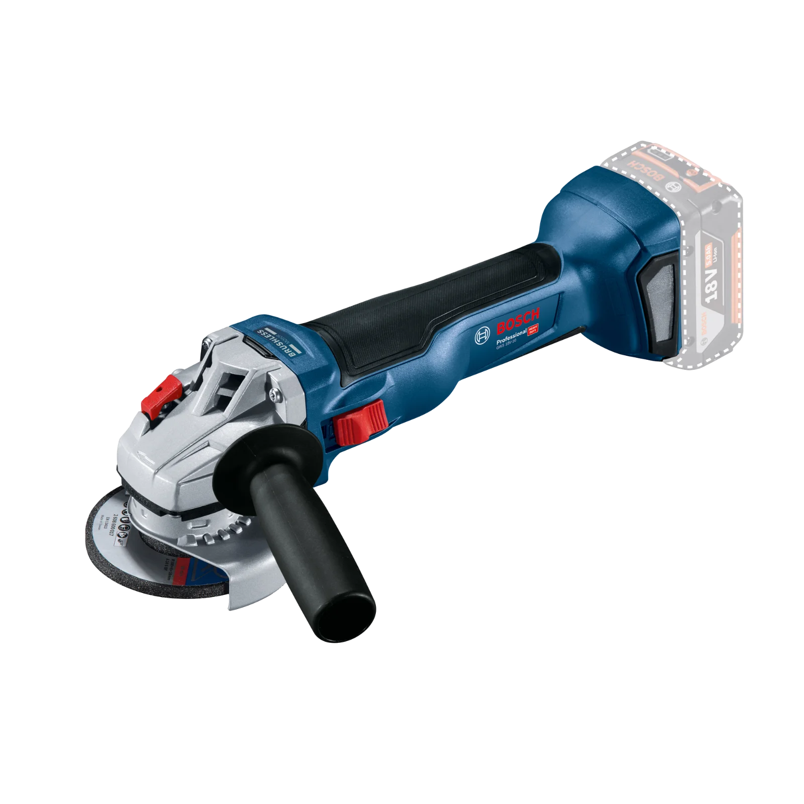 Amoladora 4 1/2" y 5" GWS 18V-10 — Bosch original Colombia