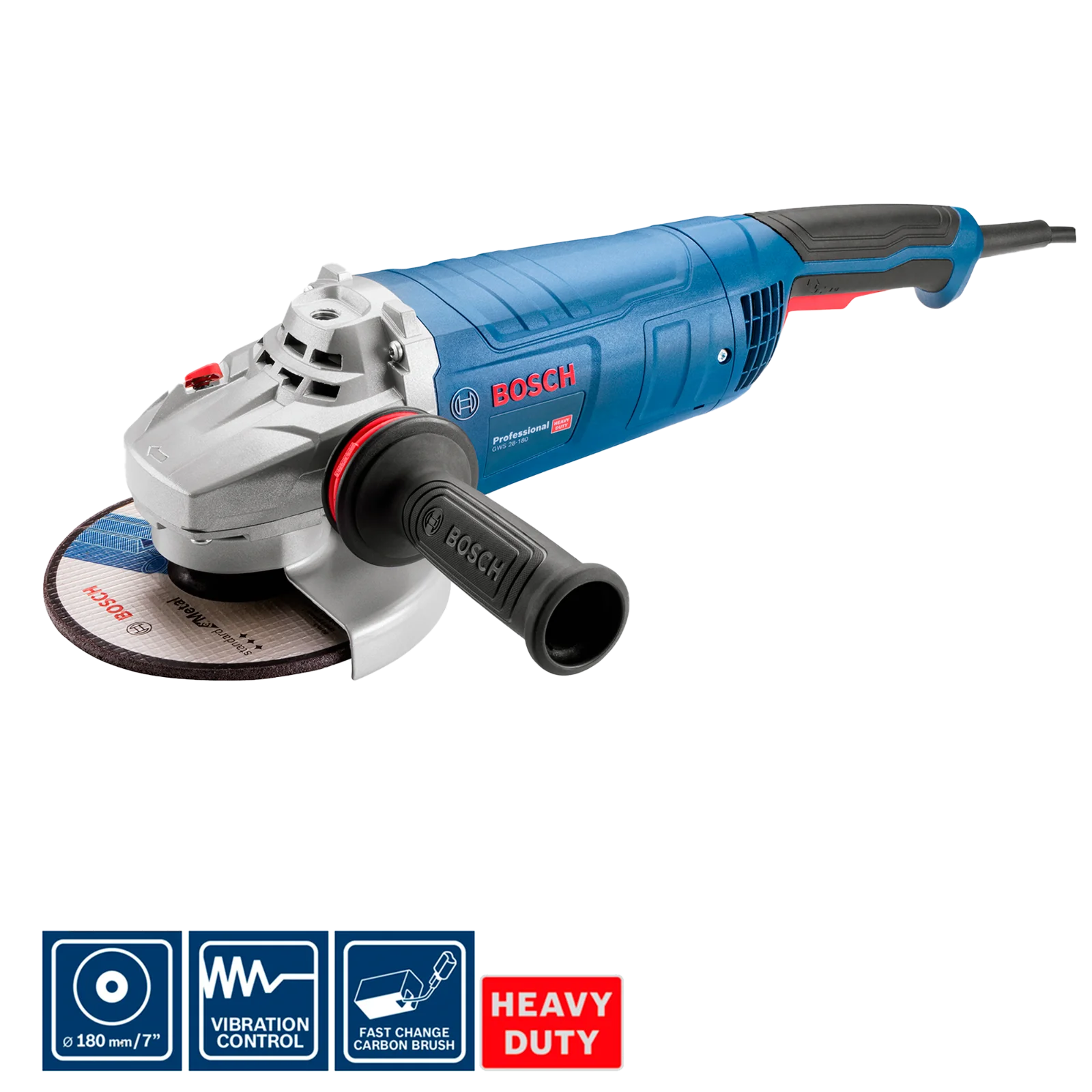 Amoladora Angular GWS 28-180 VULCANO — Bosch original Colombia