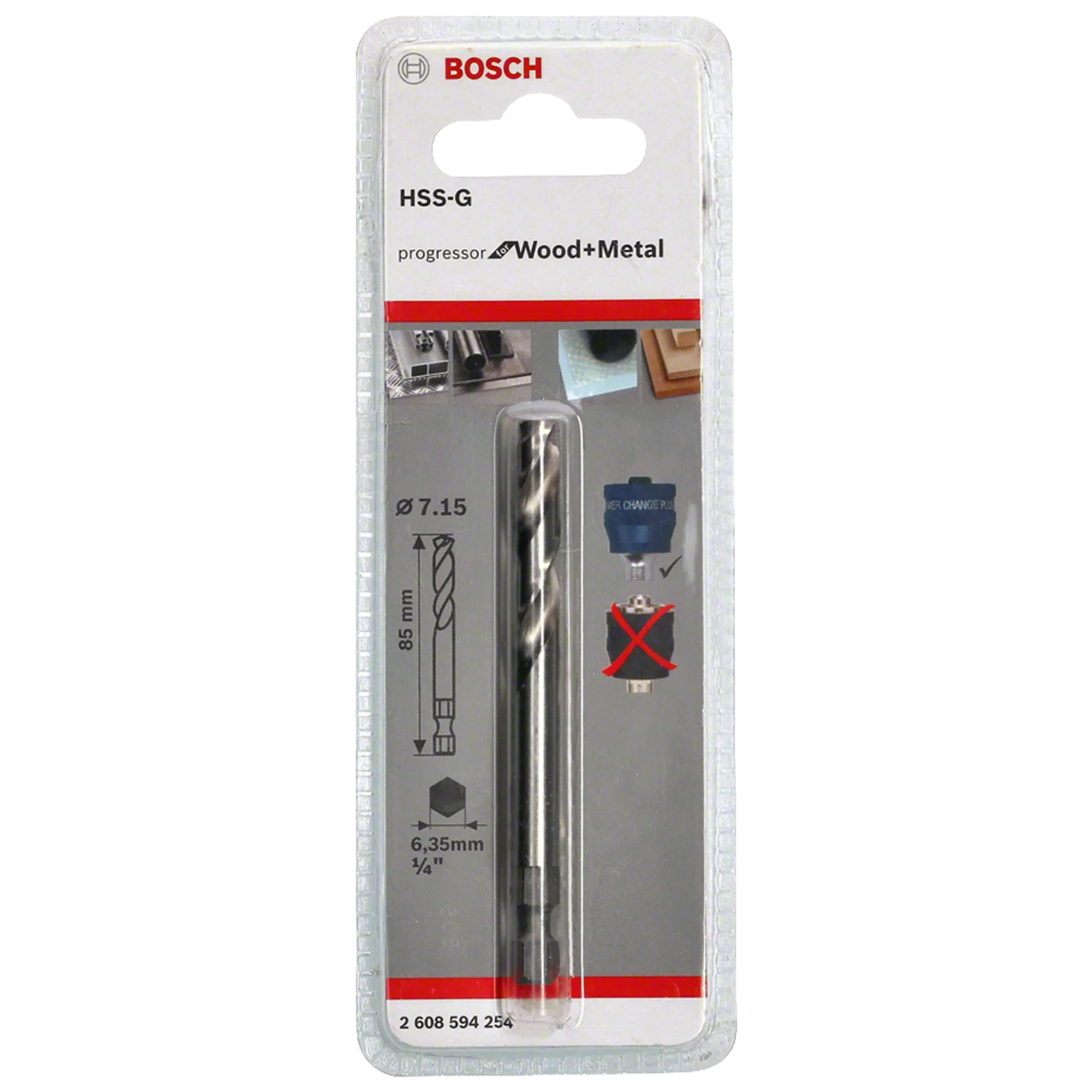 Broca Guía EXPERT HSS-G para adaptador PowerChange Plus 7,15x85 mm — Bosch original Colombia